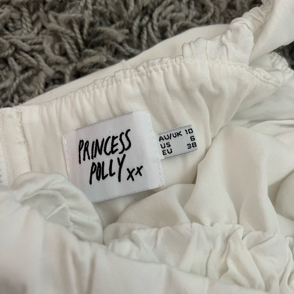 Princess Polly White Ruffle Top - Picture 3 of 3